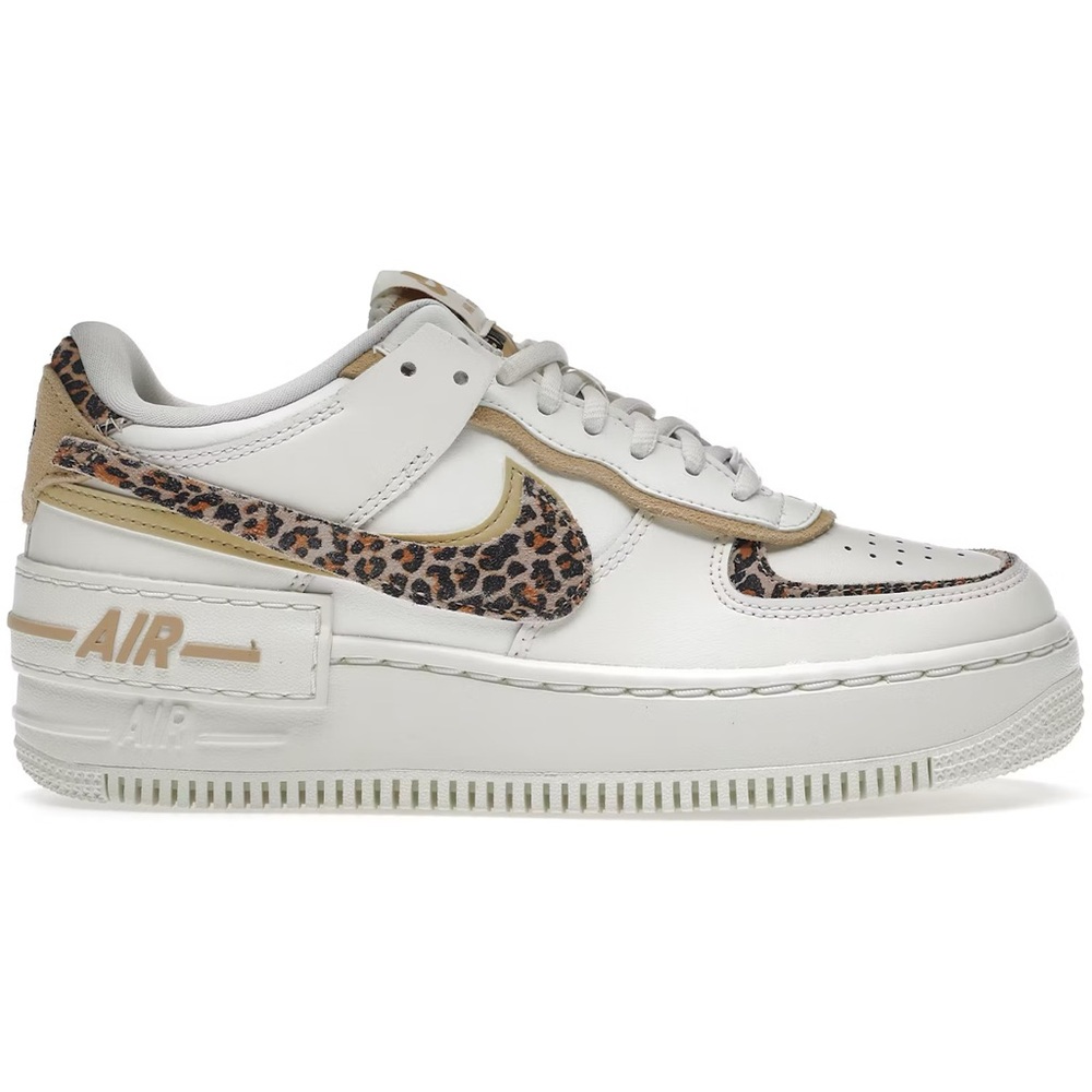 Adidas Air Force One women’s size 7. White with animal print details.
